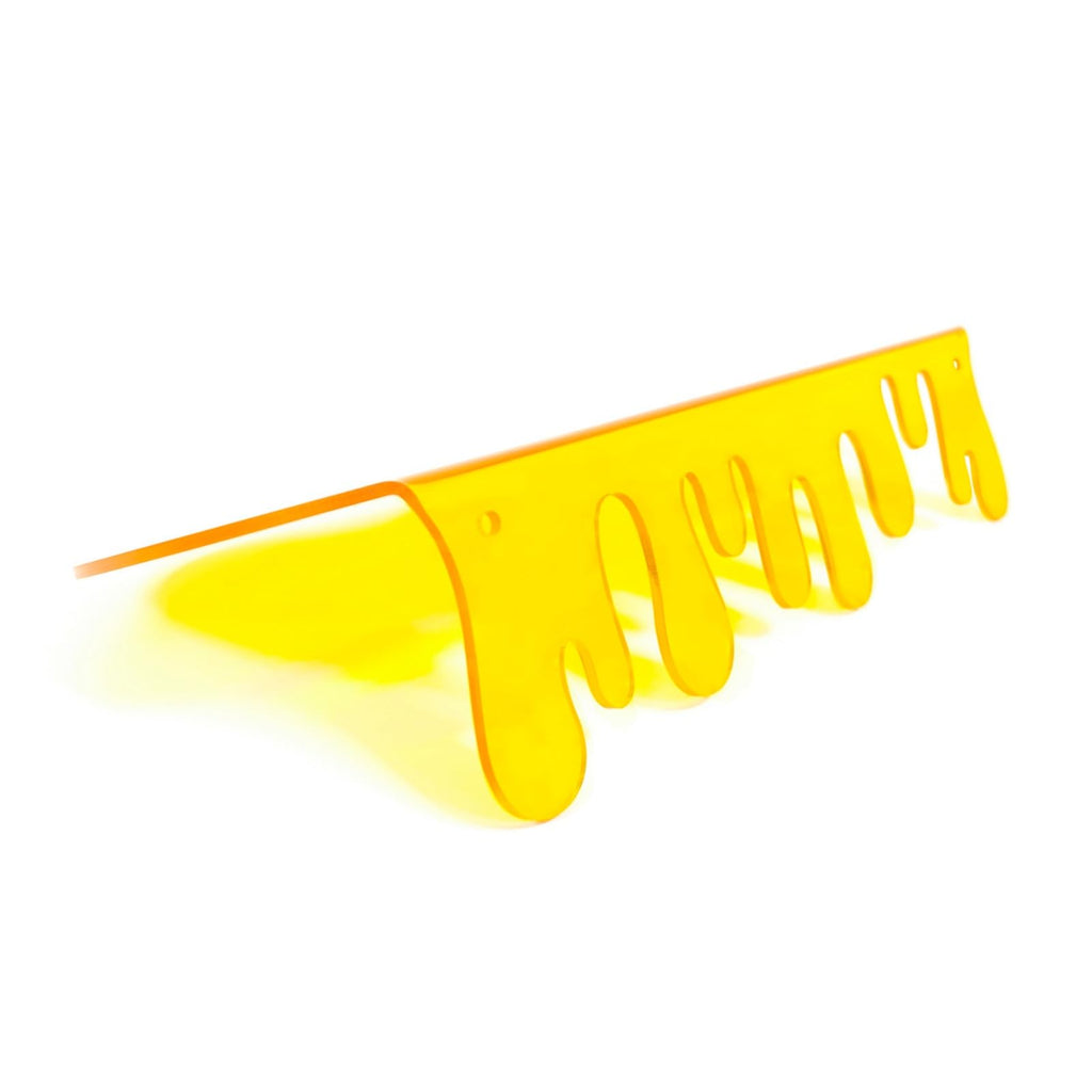 2-Pack Small Acrylic Shelves, 12 Inch Floating Shelves, Yellow
