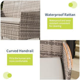 4-Piece PE Rattan Outdoor Patio Furniture Set - Conversation | All-Weather Resistant for Patio, Garden & Porch