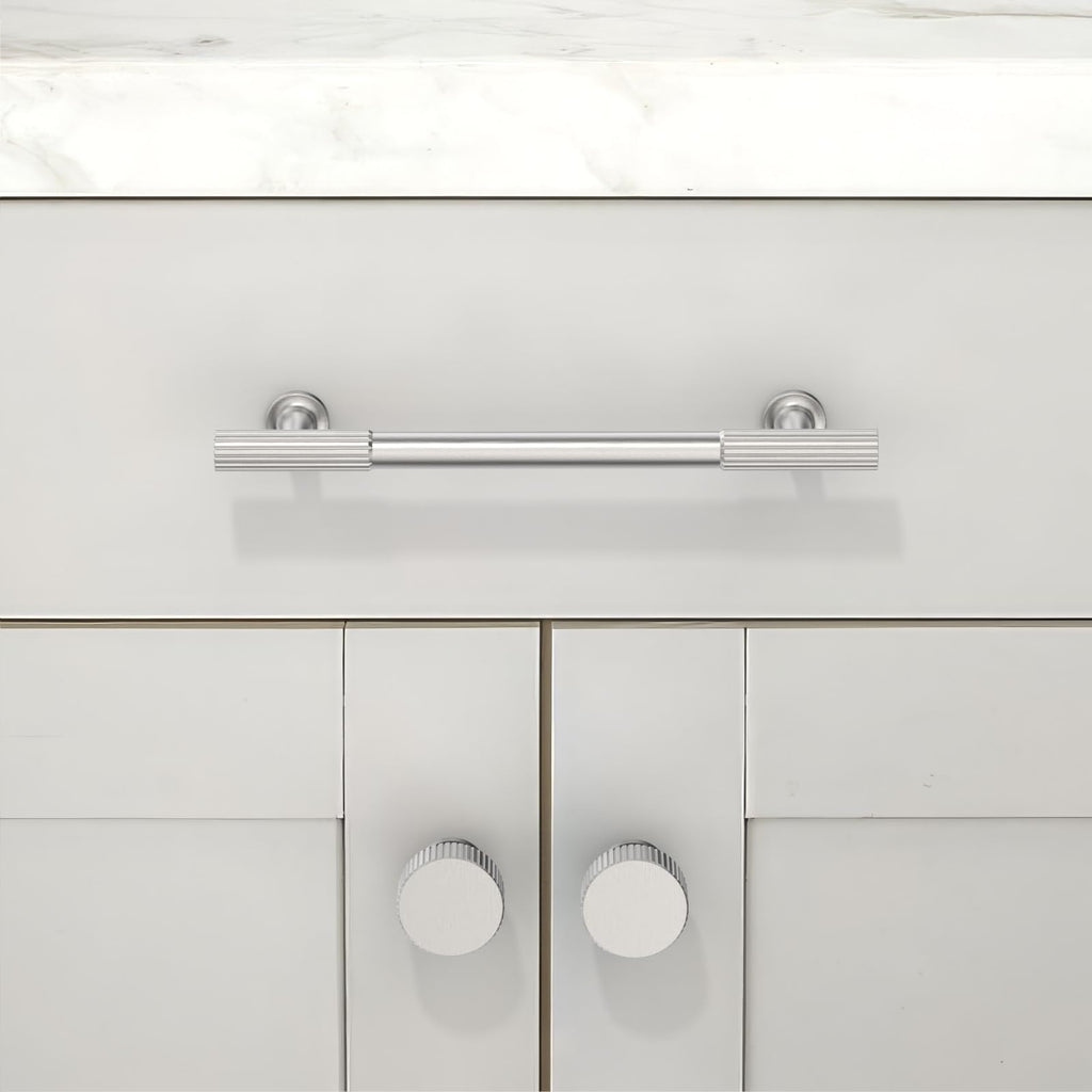 10 Pack Brushed Satin Nickel Cabinet Pulls 5 Inch(128mm) Kitchen Cabinet Handles Solid Zinc Alloy Cabinet Hardware