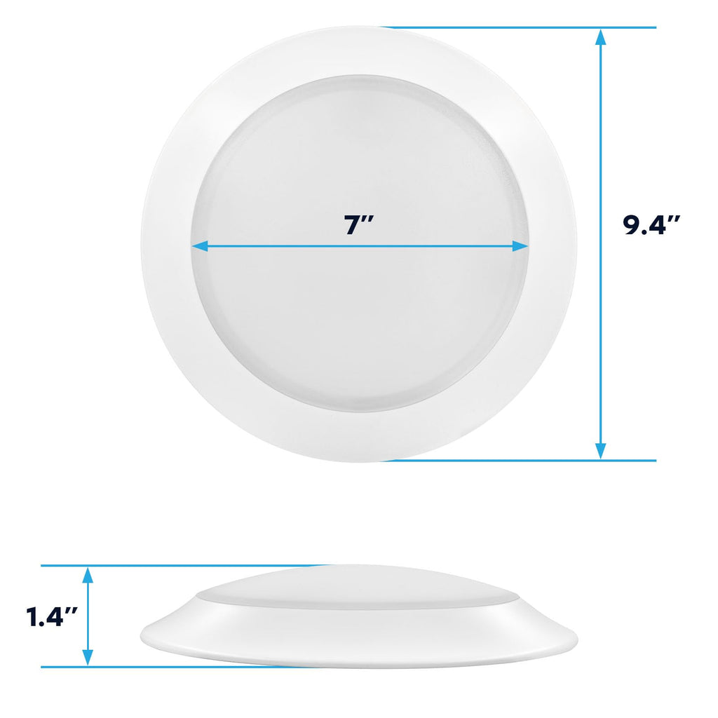 8 Inch LED Disk Lights, 27W, 2000LM, 5CCT Selectable 2700K