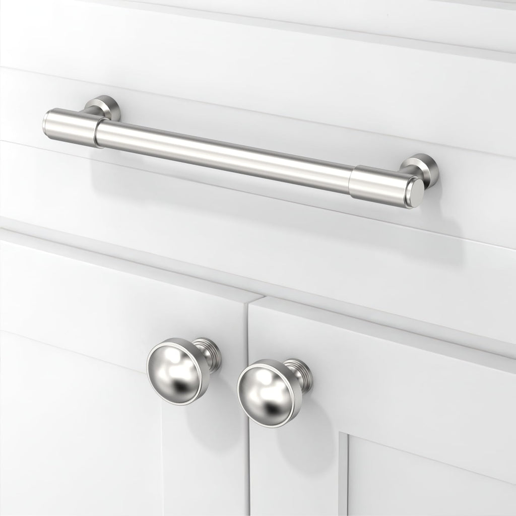 10 Pack Brushed Satin Nickel Cabinet Pulls 6 Inch(152mm) Kitchen Cabinet Handles Cabinet Hardware Drawer Pulls