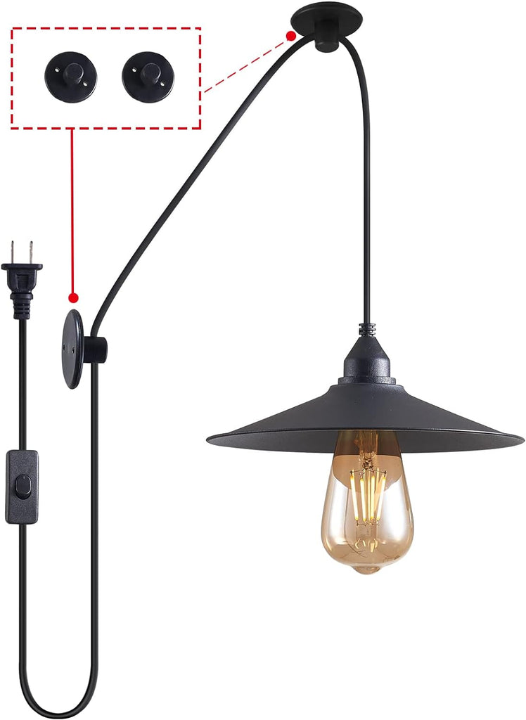 Hanging Lamp with Plug in Cord Outdoor Lamps for Patio Waterproof Pendant Light with Plug Outdoor Lamps for Patio
