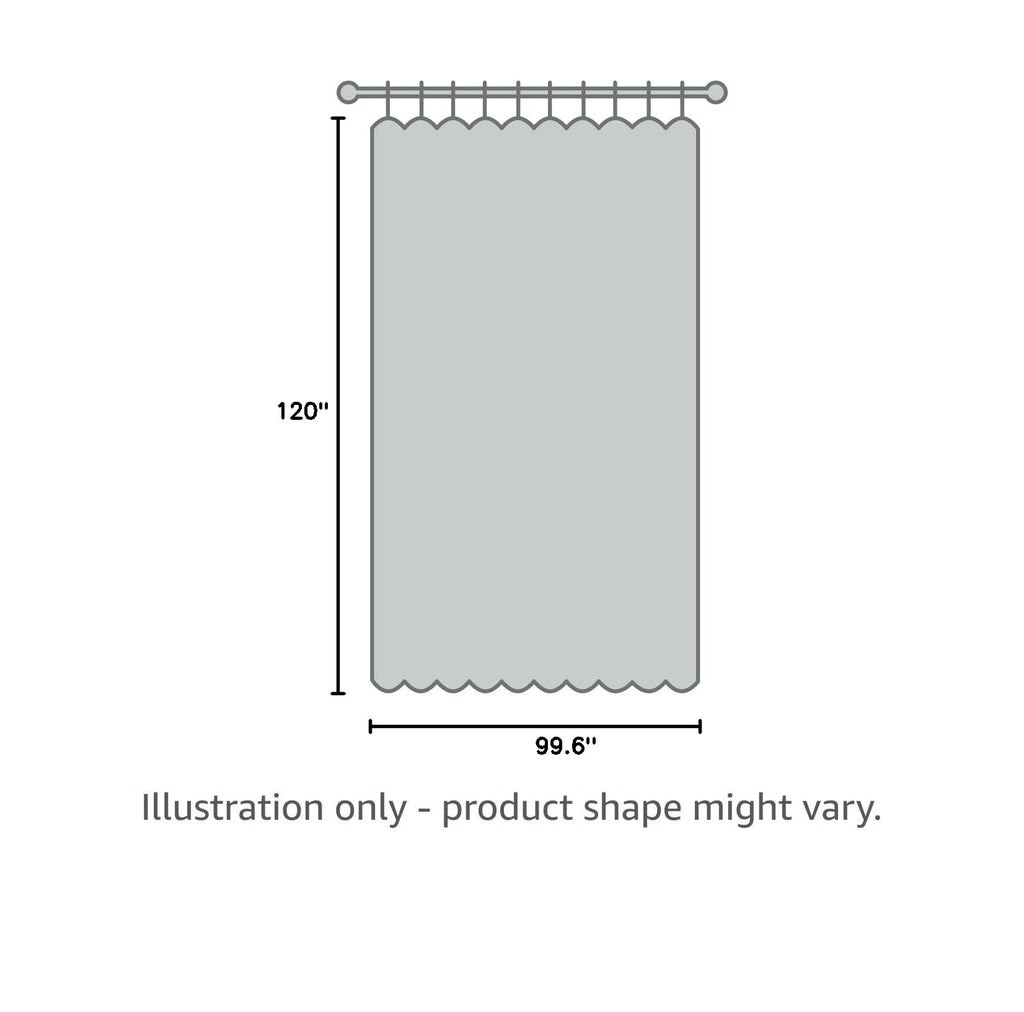 Black Room Divider Curtain 100" Wide x 120" Long 1 Panel