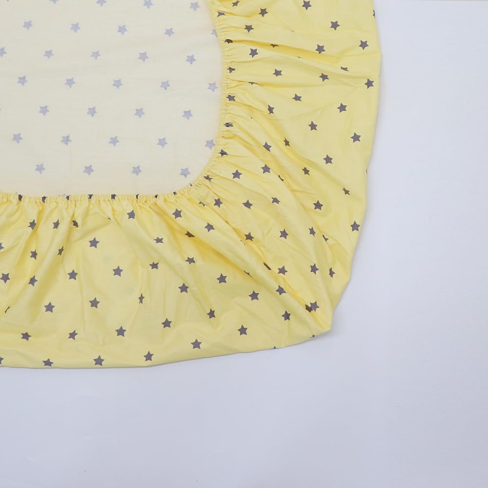 3Pcs Cotton Crib Bedding Set Duvet Cover Fitted Sheet Pillowcase