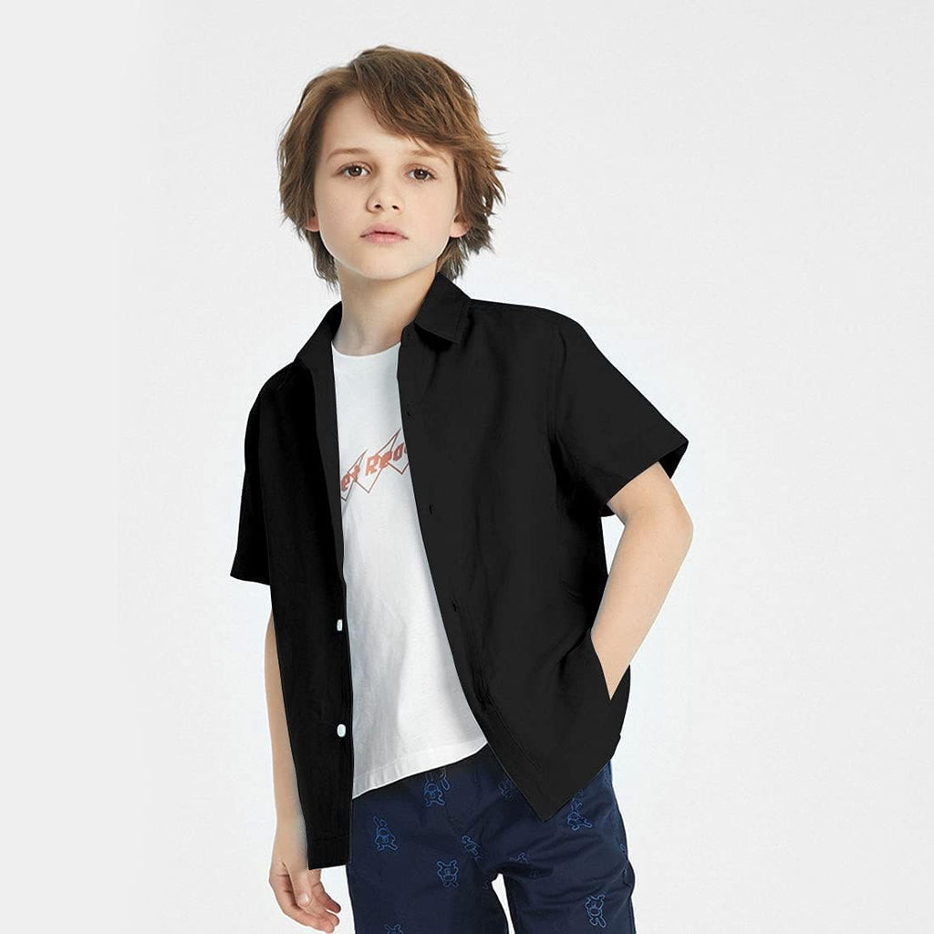 Kids Boys Hawaiian Shirt Short Sleeve Button Down Shirt