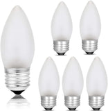 60 Watt Incandescent Light Bulbs, Medium E26 Candelabra Base Equivalent Incandescent Torpedo Tip Chandelier with