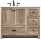 Elegant Decor Soma 42" Aluminum MDF Single Bathroom Vanity in Natural Oak