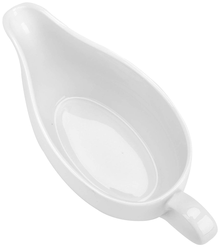 2 Pcs 15 oz Gravy Boat, Ceramic White Easy-Pour Gravy Boat for Dining, Holiday Meals & Parties
