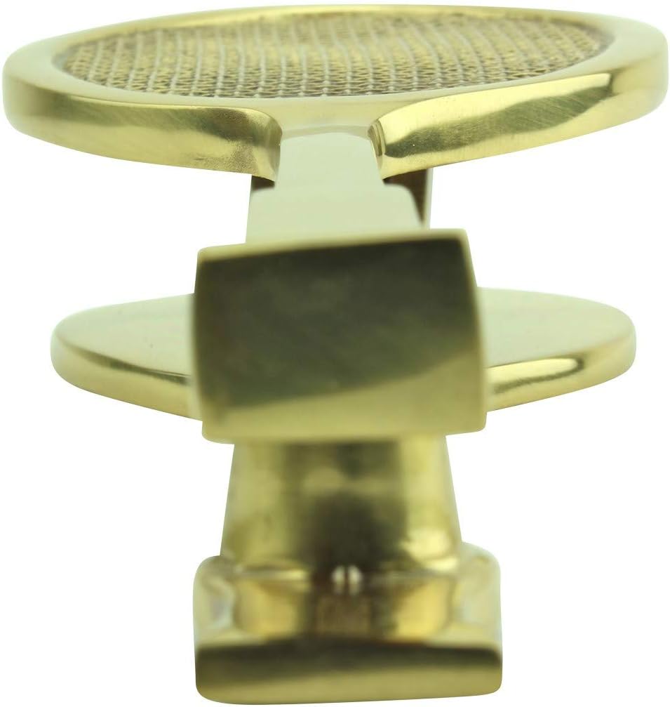 Tennis Racquet Door Knocker Solid Brass Polished Finish 7.5 Inch Decorative Entry Door Hardware