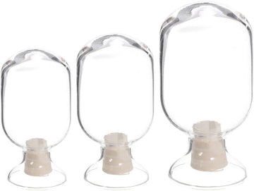 Glass Storage Bottles for Storing Decorative Matches with Lid Design and Displaying Small Items, Glass - Set of 3
