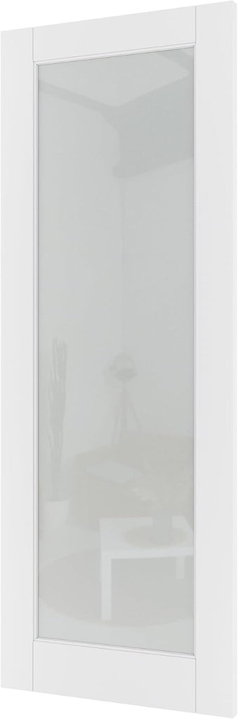 30 x 80 Interior Door Slab, Glass Door, Closet Door with Frosted Glass, Pantry Doors Solid Core 1 Panel Prebuilt Panel