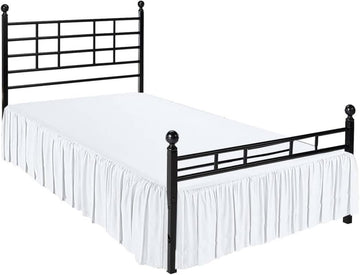 Ruffle Bed Skirt with Split Corners, Microfiber Dust Ruffled for a Perfectly Tailored Bedding Ensemble, Wrinkle and