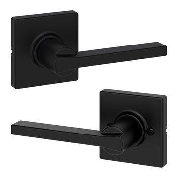 Casey Passage Door Lever, Matte Black
