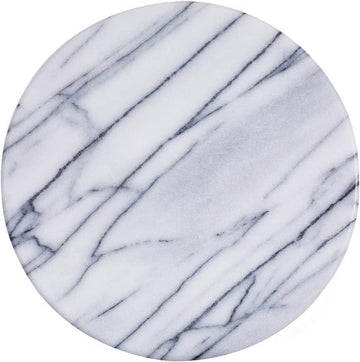 Trivets, 8-Inch Height, Marble, White