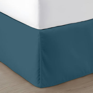 13 inch Drop Bed Skirt - Platform Style with Secure Fit, Classic Tailored Look, Elegant Pleated Style Dust