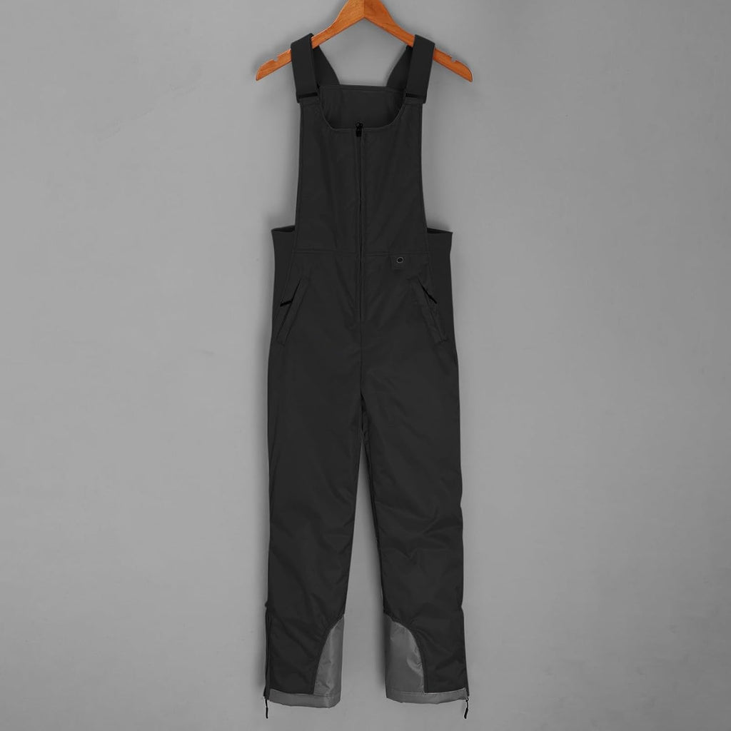 Kids Snow Bib Insulated Ski Pants Puffy Snowboard Overalls Zipper Snowsuit