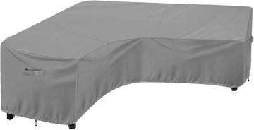 Waterproof Outdoor Patio Sectional Cover | UV Resistant & Windproof V Shaped Patio Furniture Covers for Deck, Lawn