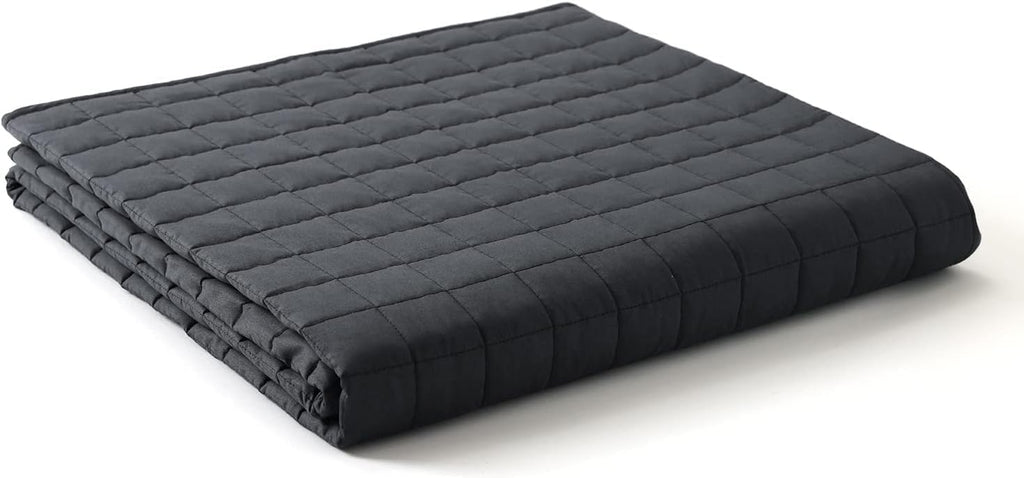 Exclusive Weighted Blanket 3.0 3-Side Zipper Duvet Cover Bundle(48x72 in, 10lbs, Dark Grey)