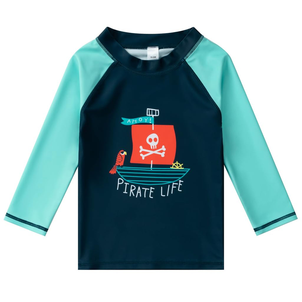 Toddler and Baby Boys' Piece Swimsuit Trunk Rashguard Set Sun Hat Swimwear Bathing Suit Sunsuit Swim Shirt Set