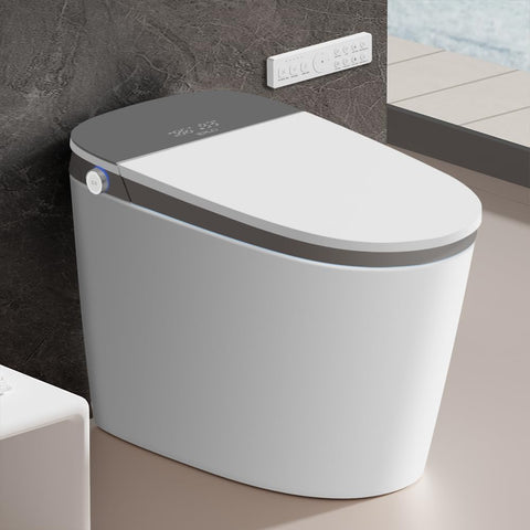 Smart One-Piece Toilet with Built-In Bidet, Auto Open and Close, Powerful Flush, Foam System, ADA Comfort Height, Blackout Flush, Auto Flush, Heated Seat