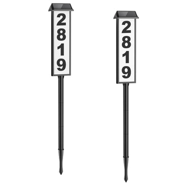 Solar Address Sign, House Number for Outside Yard 3-Light Modes