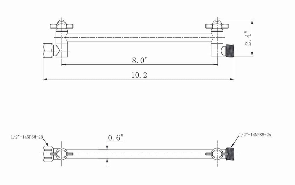 8 Inch Shower Head Extension Arm Oil Rubbed Bronze, Solid Brass Adjustable Shower Arm Extension, Lower or Raise Any