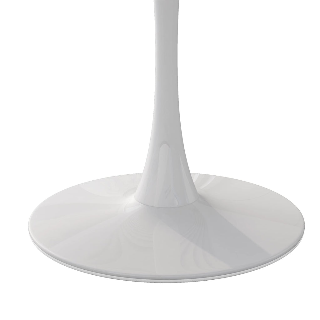 Inspired Saarinen Style 42" Modern Round Dining Table with MDF Top, Metal Base Pedestal Tulip Kitchen Table for 4-6 Person, Small Space Home