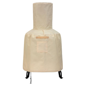 Chiminea Cover Outdoor Waterproof Chiminea Fire Pit Cover, Brown