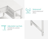 Small White L Shaped Desk with Drawers & Storage Shelves