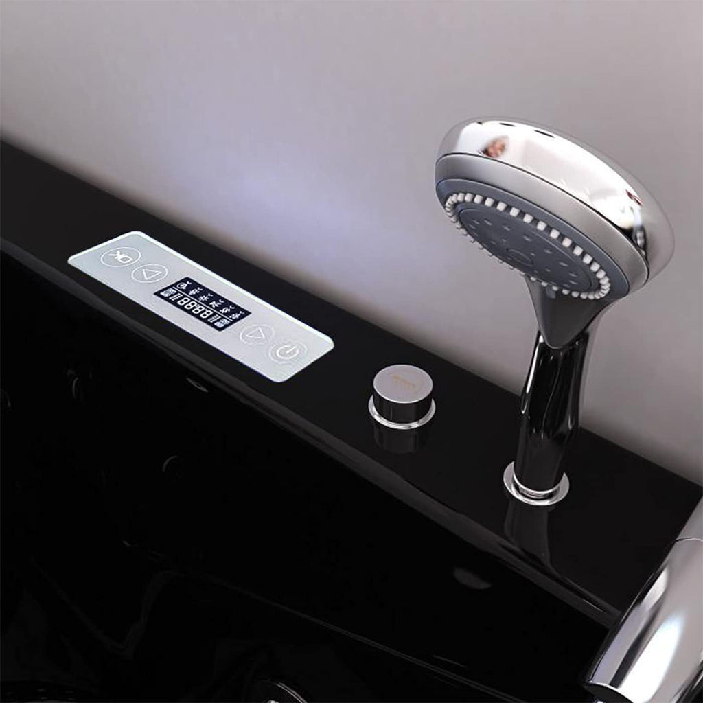 Whirlpool Bathtub Hot Tub Black with Double Pump 2 persons AMALFI with Heater