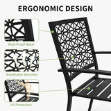 3-Piece Outdoor Patio Furniture Set - Bistro | Black for Backyard, Garden & Porch