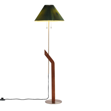 Floor Lamps, Mid Century Modern Wood Green Floor Lamp