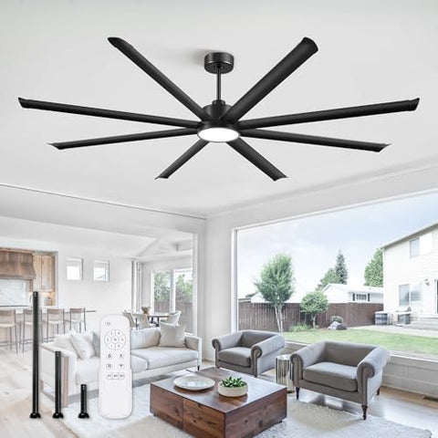 ZMISHIBO 96 Inch Black Ceiling Fan