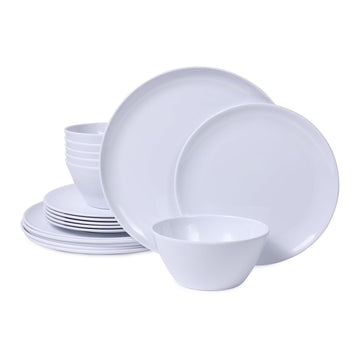 Melamine Dinnerware Sets, 18-piece Melamine Plates and Bowls Set