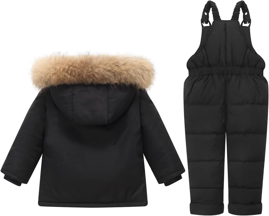 Toddler Snow Suit Winter Coat and Pants Kids Fleece Puffer Snowsuit