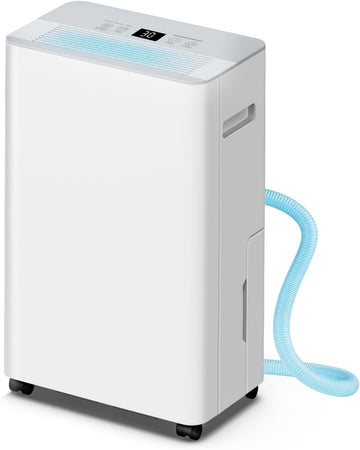 2500 sq.ft Dehumidifier for Home and Basement,Max 34 Pints Dehumidifier with Drain Hose,Ultra Quiet with Auto Defrost