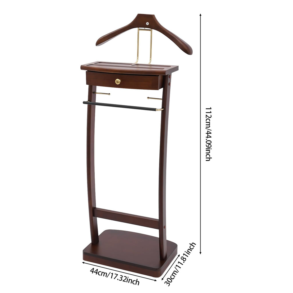 Valet Stand for Man and Women, Wood Suit Rack Suit Valet Stand