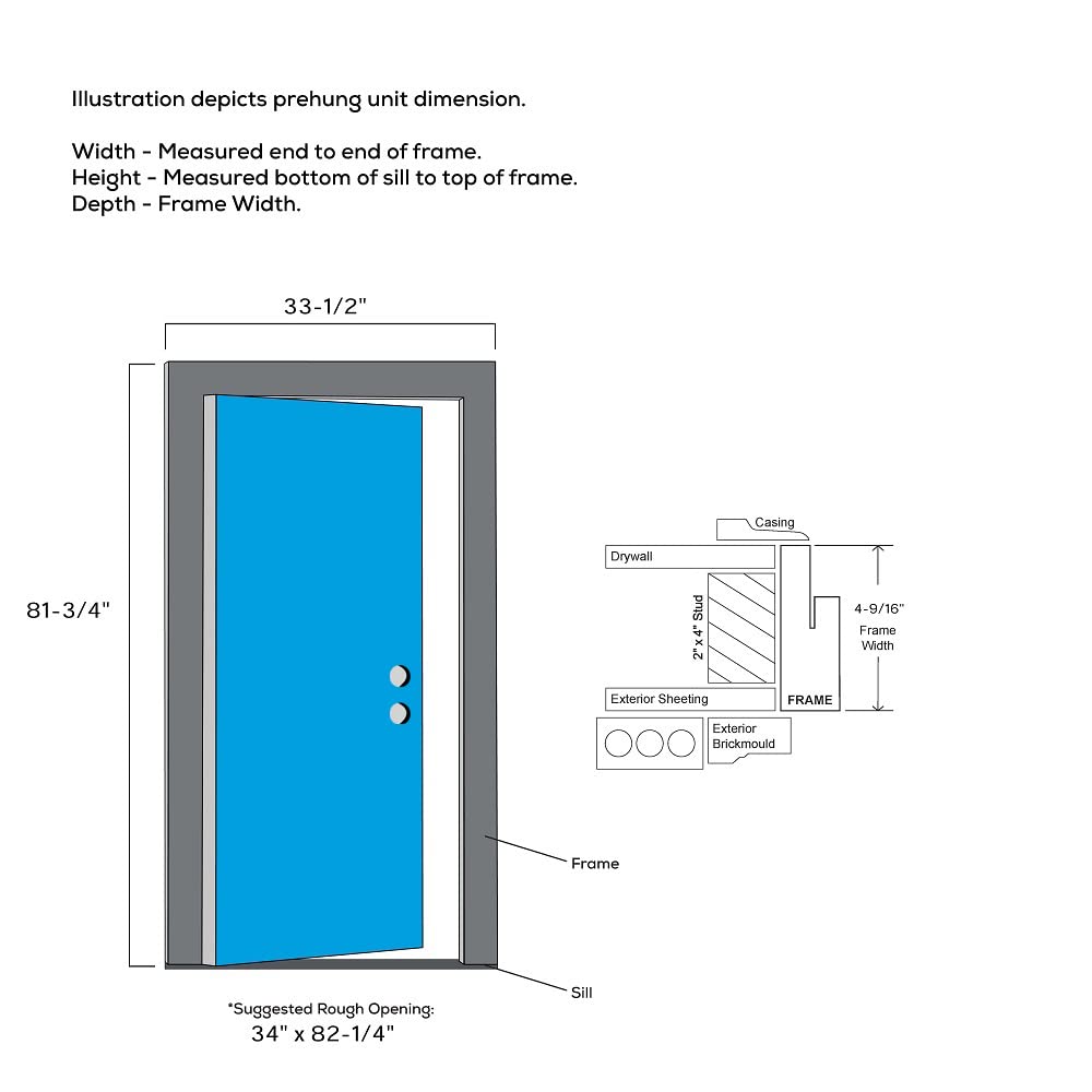 Fiberglass Smooth, Primed, Left Hand Inswing, Exterior Prehung Door, Clear Glass Internal Blinds, Full