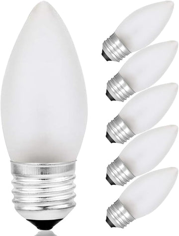 Frosted Flame Tip Chandelier Light Bulb-40W Incandescent Torpedo Tip Chandelier-40W Incandescent Torpedo Tip