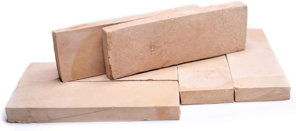 Handmade in 2''x6'' Solid Color Zellige Tile in Earth Unglazed