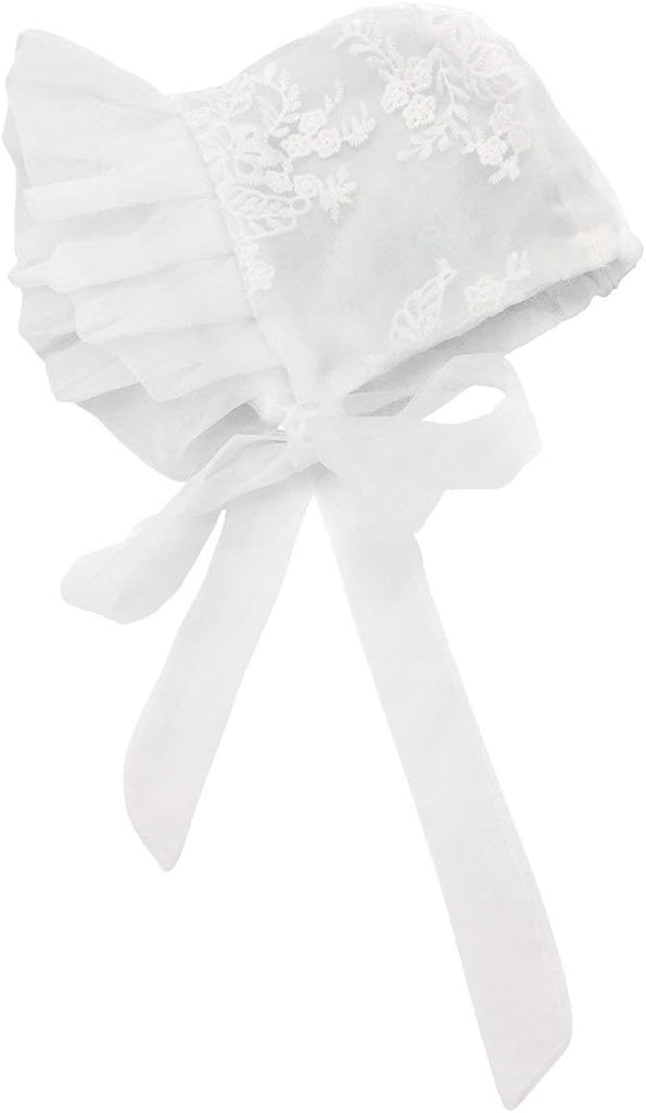 Baby Girls Christening Baptism Dress Floral Embroidered Lace Dresses for Toddler