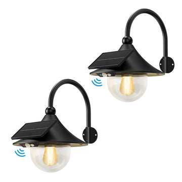 Solar Lanterns Lights Outdoor Solar Barn Light with 3 Lighting Modes