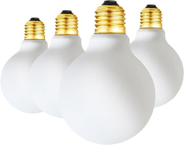 LED Light Bulb E26 Base Matt Opal Porcelain Dimmable Edison 8W Led Globe Bulb,800LM,75 Watt Equivalent,Outside