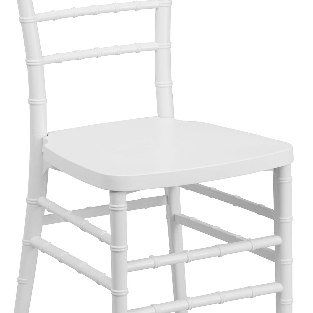 Hercules Stacking Resin Chiavari Chair, Silver, 2-Pack