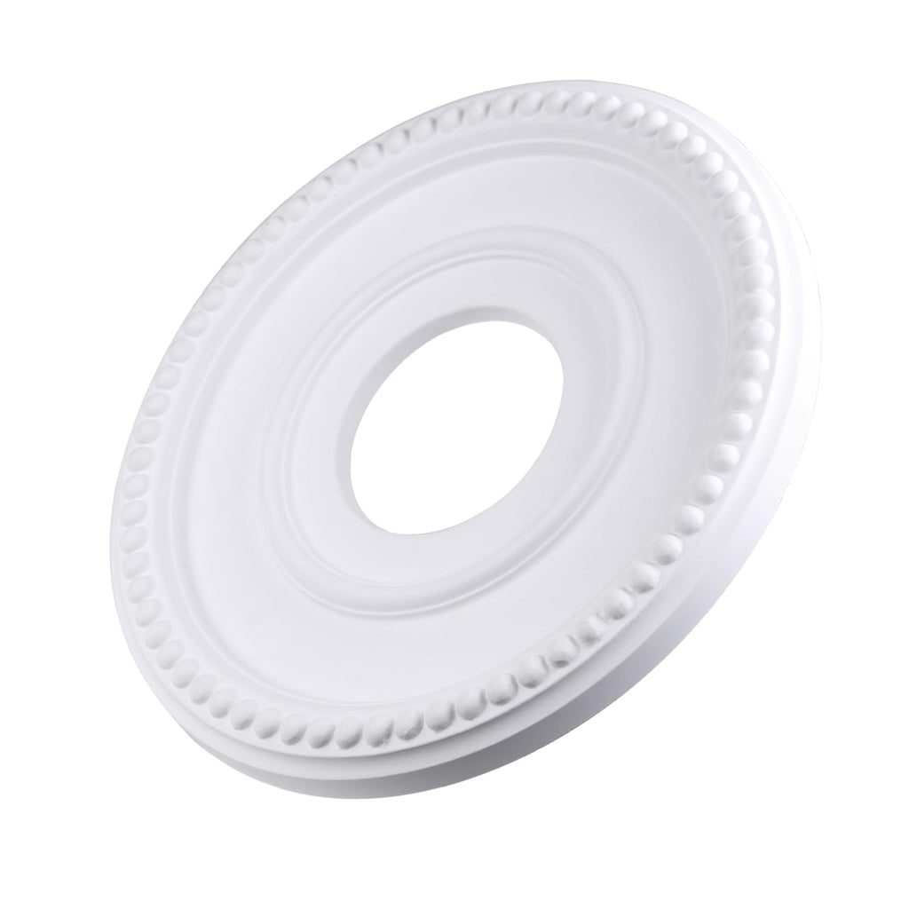 1-Pack Ceiling Medallion - 12-1/2" OD x 3-15/16" ID x 1-3/8" P - Primed Light Fixture Cover Plate for Chandeliers