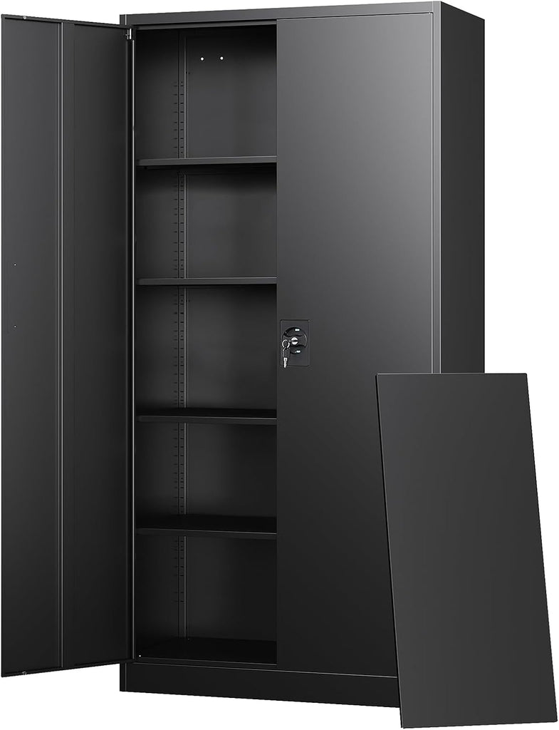 Metal Garage Storage Cabinets with Lock Door and Adjustable Shelves, Steel Tool Cabinets ,Warehouse Organisieren