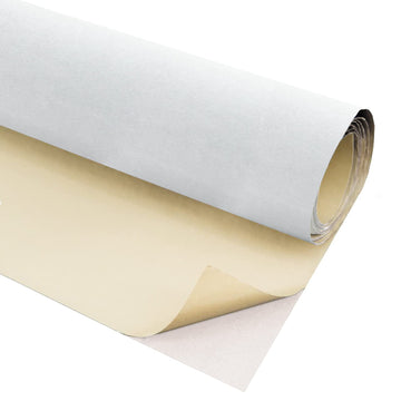 17"W x 118"L Velvet Fabric Roll, White, Solid, Waterproof, Jewelry, Drawer, Cabinet, Dresser, Cabinet Liner