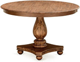 FE2-0N-TP Ferris Modern Dining Table - a Round Kitchen Table Top with Pedestal Base, 48x48 Inch, Sandblasting Antique