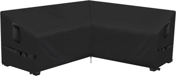 Outdoor V-Shaped Sectional Couch Cover 85 x 85 inch | Fit 83"x83",84"x84",85"x85" L-Shaped Sofa,Waterproof Patio