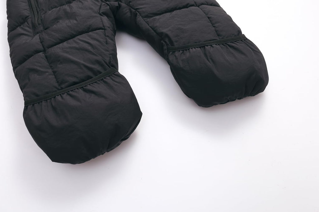 Baby Girls Boys Snowsuit Toddler Winter Coat Warm Hooded Infant Double Zipper Romper One Piece Puffer Coat